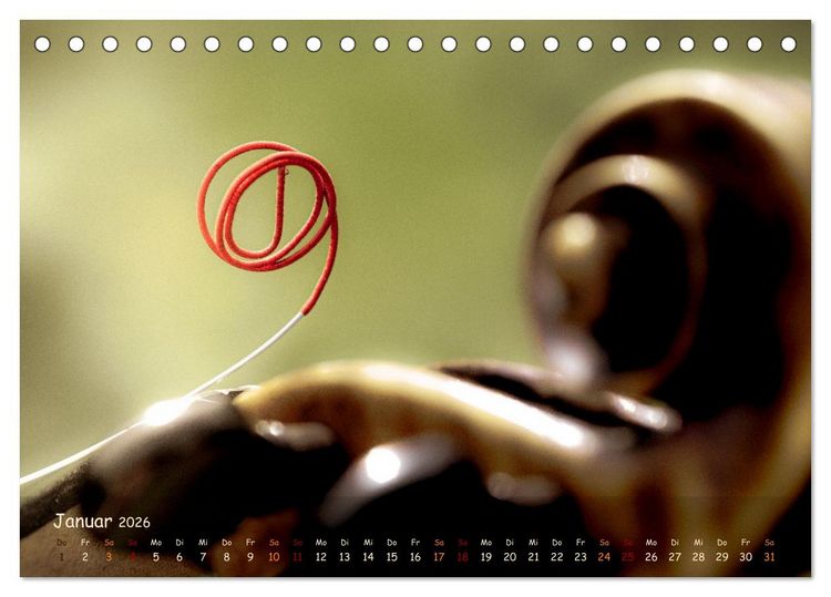 Produktbild: Was die Geige uns erz&auml;hlt (Tischkalender 2026 DIN A5 quer), CALVENDO Monatskalender