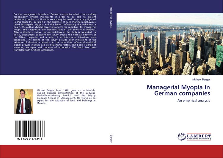 Produktbild: Managerial Myopia in German companies