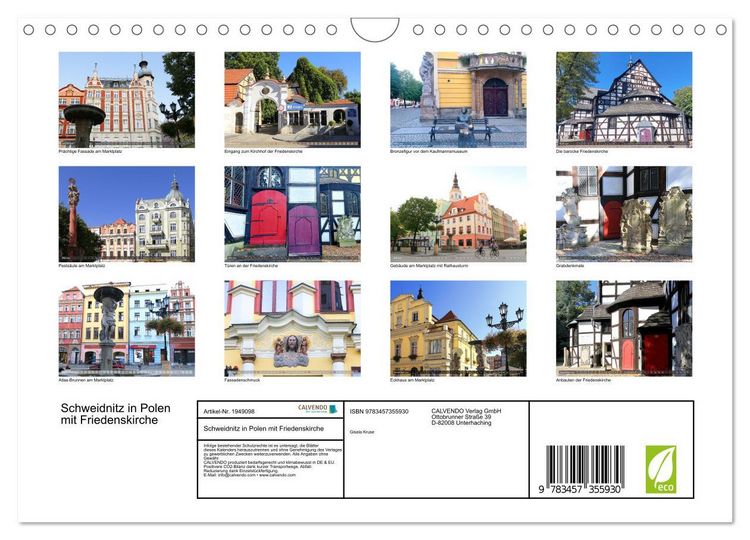 Produktbild: Schweidnitz in Polen mit Friedenskirche (Wandkalender 2026 DIN A4 quer), CALVENDO Monatskalender