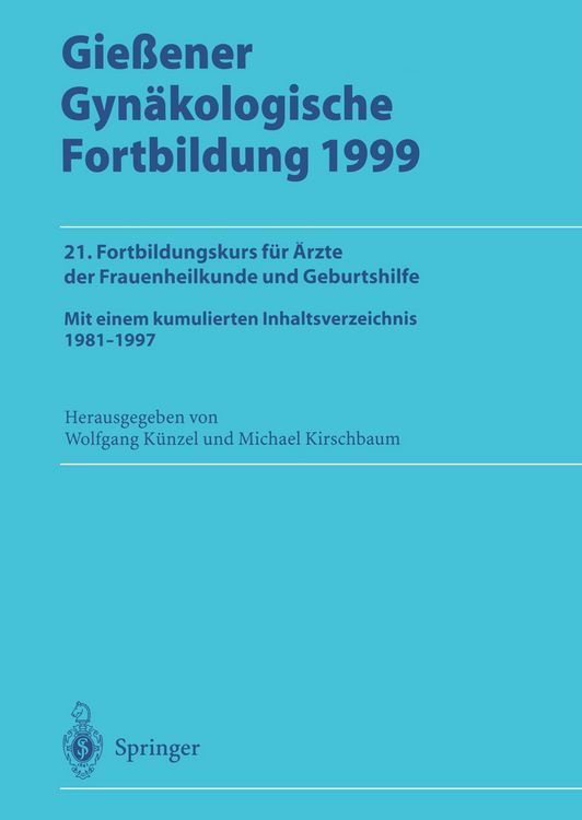 Produktbild: Gie&szlig;ener Gyn&auml;kologische Fortbildung 1999