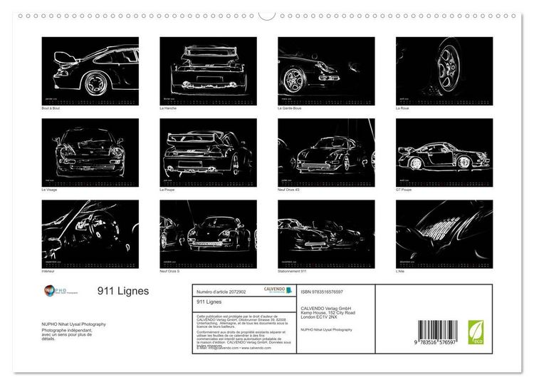 Produktbild: 911 Lignes (Calendrier mural 2026 DIN A2 vertical) calendrier de bureau
