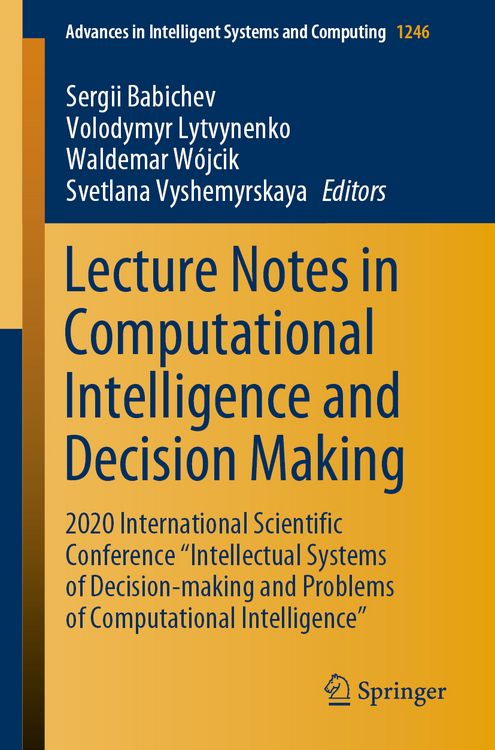 Produktbild: Lecture Notes in Computational Intelligence and Decision Making