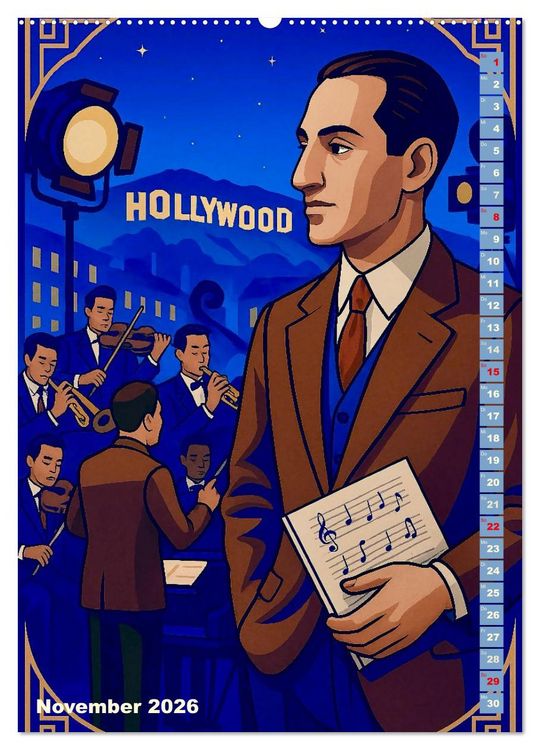 Produktbild: George Gershwin (Wandkalender 2026 DIN A2 hoch), CALVENDO Monatskalender