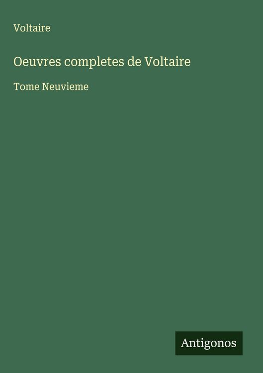 Produktbild: Oeuvres completes de Voltaire