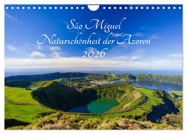 Produktbild: S&atilde;o Miguel - Natursch&ouml;nheit der Azoren (Wandkalender 2026 DIN A4 quer), CALVENDO Monatskalender
