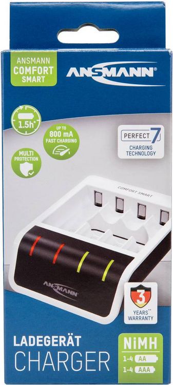 Produktbild: Ansmann Comfort Smart Rundzellen-Ladeger&auml;t NiMH Micro (AAA), Mignon (AA)