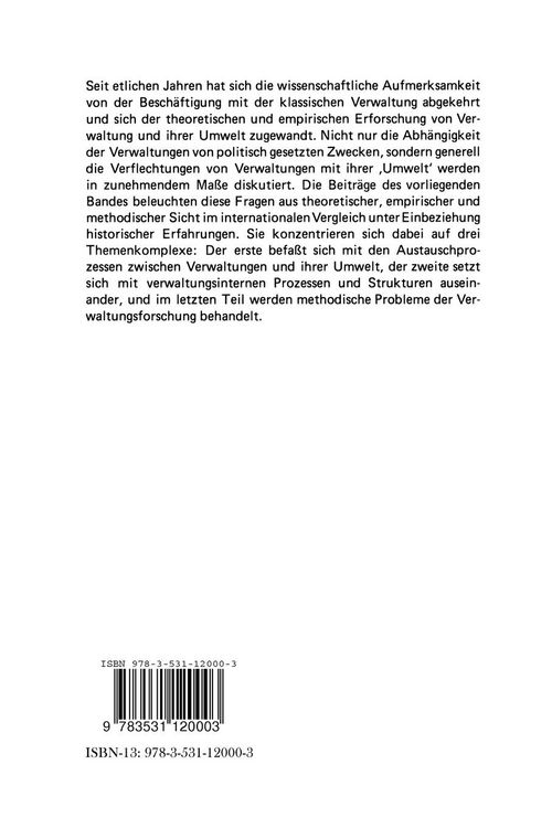 Produktbild: Verwaltung und ihre Umwelt