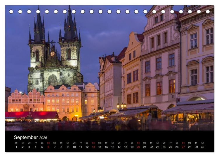 Produktbild: Prag - die goldene Stadt (Tischkalender 2026 DIN A5 quer), CALVENDO Monatskalender