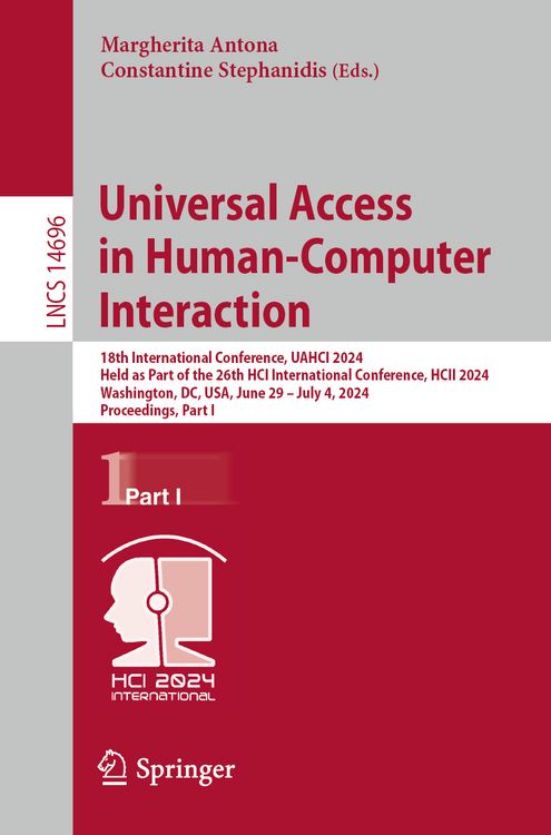 Produktbild: Universal Access in Human-Computer Interaction