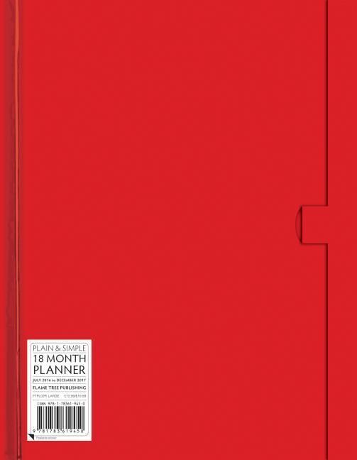 Produktbild: Red Large Plain & Simple 18 Month Planner 2017