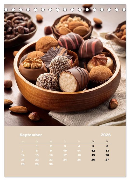 Produktbild: S&uuml;&szlig;e Vielfalt &ndash; Monat f&uuml;r Monat (Tischkalender 2026 DIN A5 hoch), CALVENDO Monatskalender