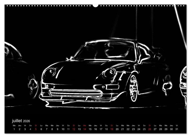 Produktbild: 911 Lignes (Calendrier mural 2026 DIN A2 vertical) calendrier de bureau
