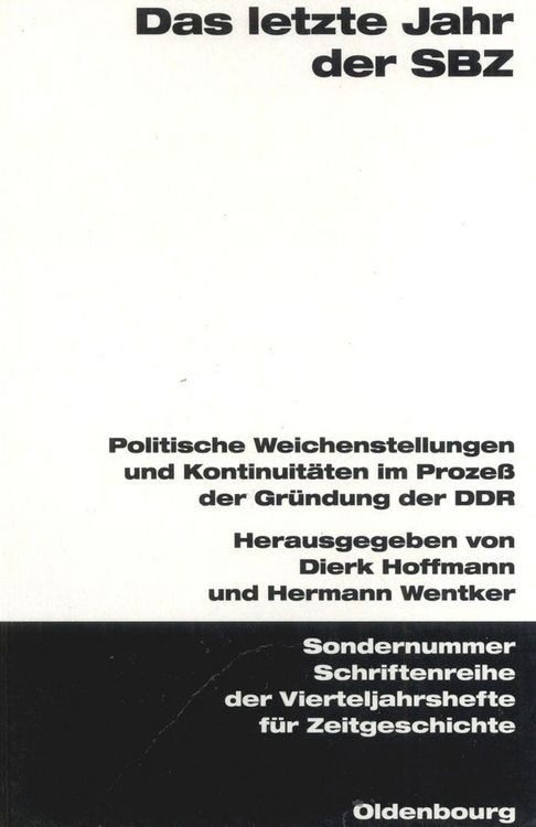 Produktbild: Das letzte Jahr der SBZ