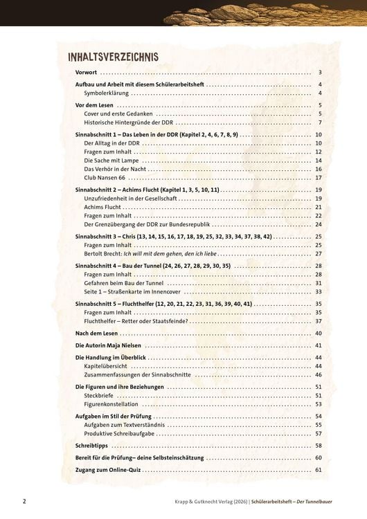 Produktbild: Der Tunnelbauer - Maja Nielsen - Sch&uuml;lerarbeitsheft
