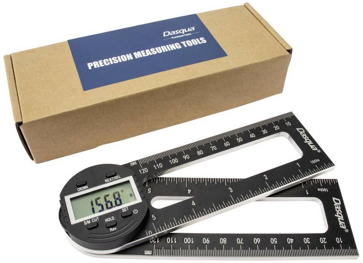Produktbild: Dasqua 1804-6771 Digitaler Winkelmesser f&uuml;r Gehrungss&auml;gen 280mm 360&deg; 1St.