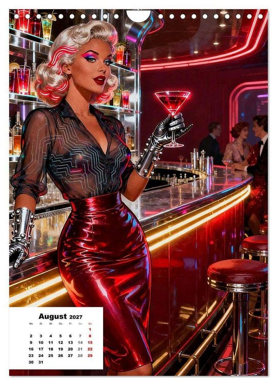 Produktbild: Neon-Girls (Wandkalender 2027 DIN A4 hoch), CALVENDO Monatskalender