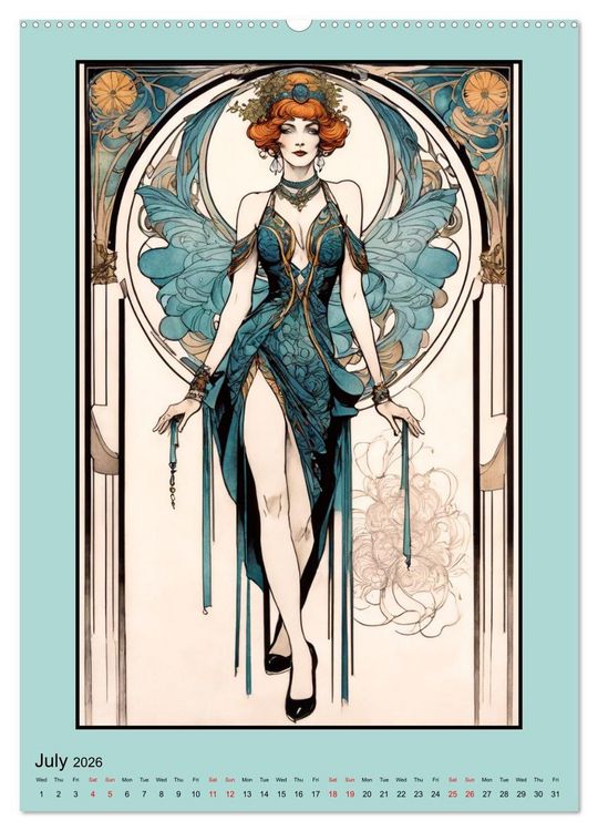 Produktbild: Women's Images of the Belle &Eacute;poque (Wall Calendar 2026 DIN A2 portrait), CALVENDO 12 Month Wall Calendar