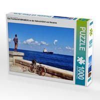 Produktbild: CALVENDO Puzzle Das Frachtschiff MIRABEAU an der Hafeneinfahrt von Havanna | 1000 Teile Lege-Gr&ouml;&szlig;e 64x48cm Foto-Puzzle f&uuml;r gl&uuml;ckliche Stunden