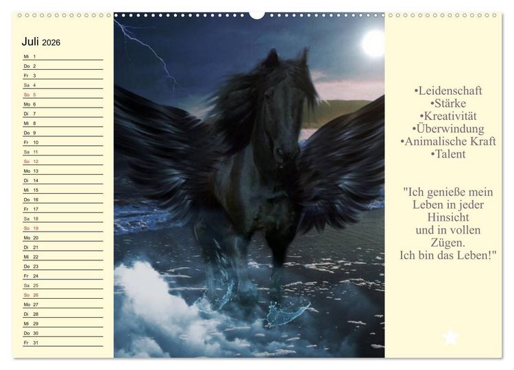 Produktbild: Tarot. Spirituell durch das Jahr (hochwertiger Premium Wandkalender 2026 DIN A2 quer), Kunstdruck in Hochglanz