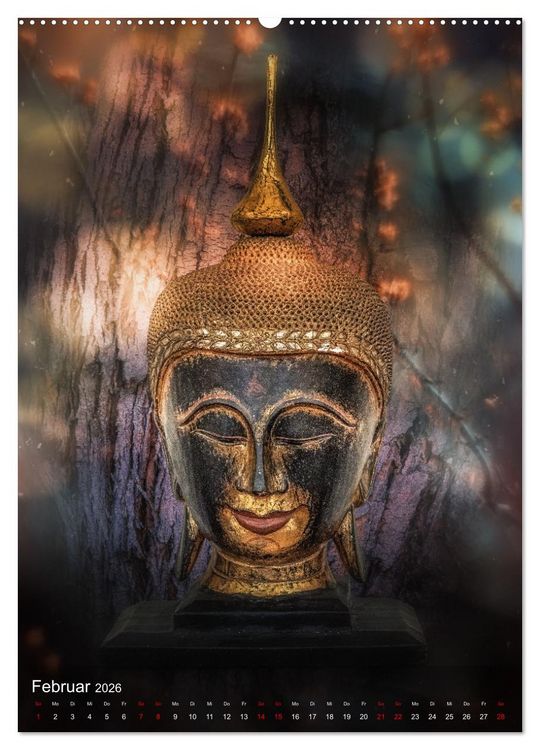 Produktbild: Die Welt mit Buddha (hochwertiger Premium Wandkalender 2026 DIN A2 hoch), Kunstdruck in Hochglanz
