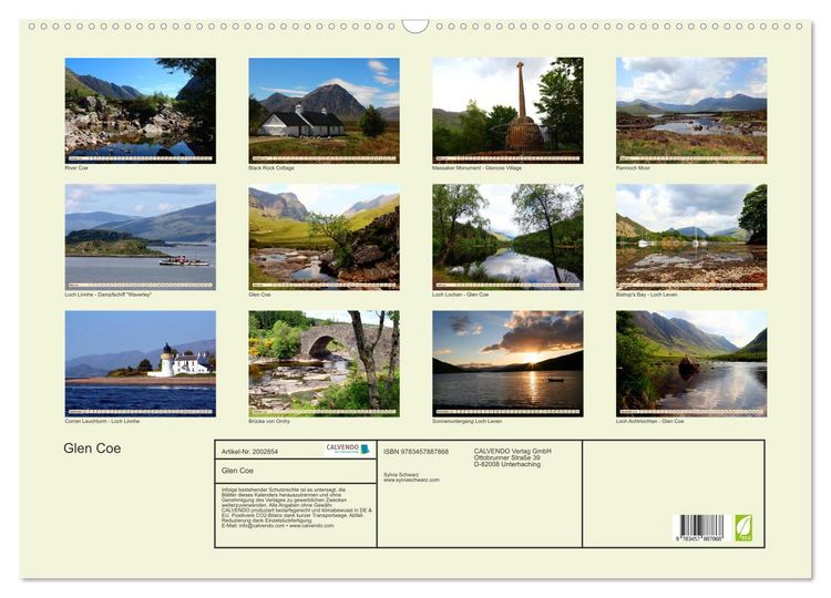 Produktbild: Glen Coe (Wandkalender 2026 DIN A2 quer), CALVENDO Monatskalender