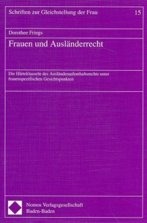Produktbild: Frauen und Ausländerrecht