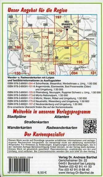 Produktbild: Radwander- und Wanderkarte Feldberger Seen, F&uuml;rstenberg, Lychen und Umgebung