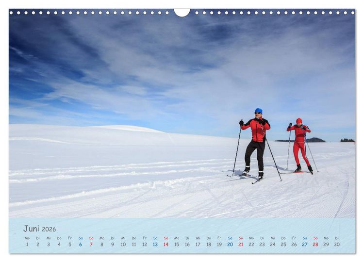 Produktbild: Langlaufen - f&uuml;r K&ouml;rper und Seele (Wandkalender 2026 DIN A3 quer), CALVENDO Monatskalender