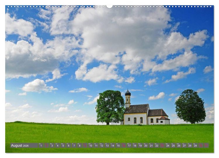Produktbild: Romantic Places In Bavaria (High Quality Premium Wall Calendar 2026 DIN A2 landscape),CALVENDO 12 Month Wall Calendar