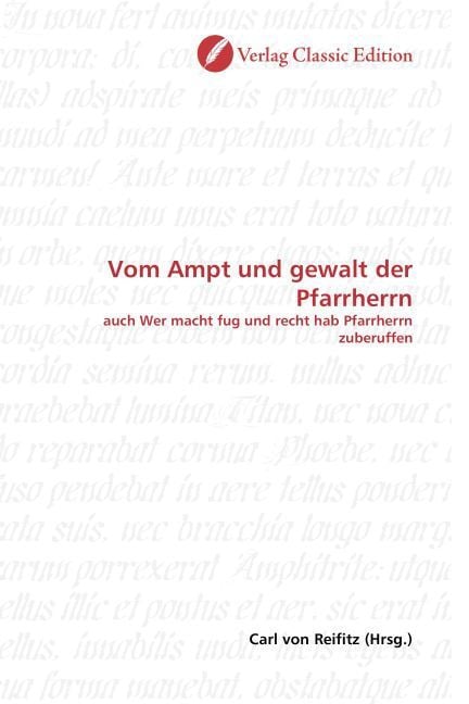 Produktbild: Vom Ampt und gewalt der Pfarrherrn