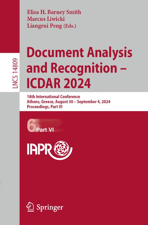 Produktbild: Document Analysis and Recognition - ICDAR 2024