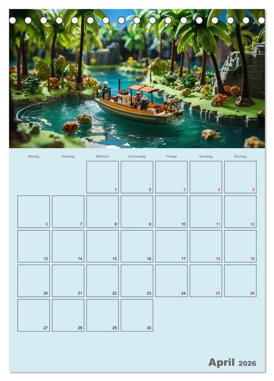 Produktbild: Schiffe, Fische und Piraten (Tischkalender 2026 DIN A5 hoch), CALVENDO Monatskalender