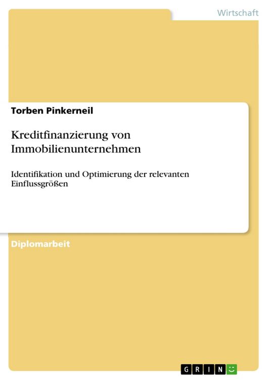 Produktbild: Kreditfinanzierung von Immobilienunternehmen