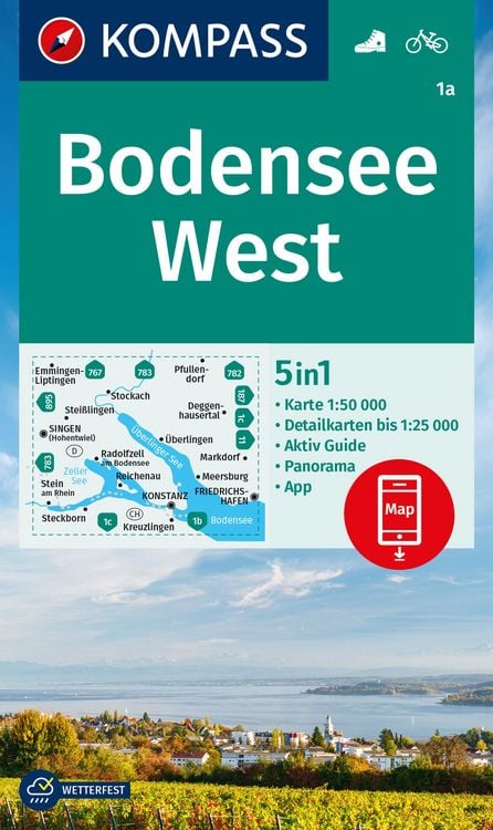 Bild vom Artikel KOMPASS Wanderkarte 1a Bodensee West 1:50.000 vom Autor 