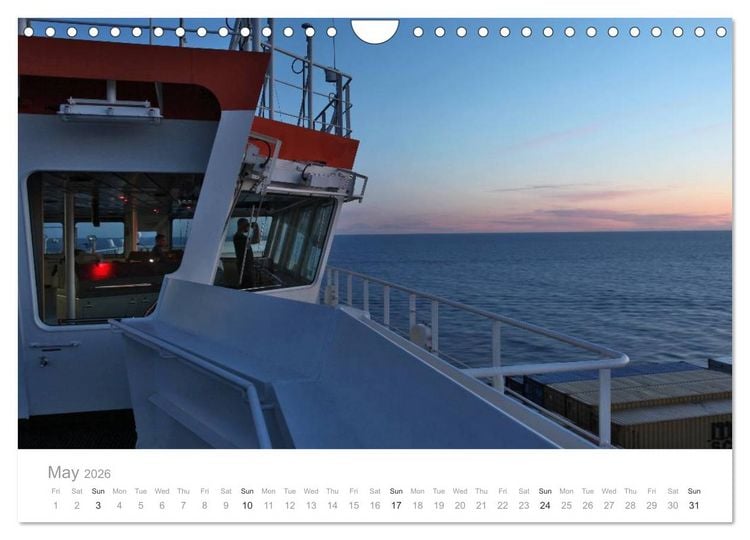 Produktbild: Fascination of Shipping On board around the world (Wall Calendar 2026 DIN A4 landscape), CALVENDO 12 Month Wall Calendar