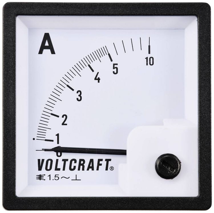 Produktbild: VOLTCRAFT AM-72X72/5A AM-72X72/5A Analog-Einbaumessger&auml;t AM-72X72/5A 5A Dreheisen