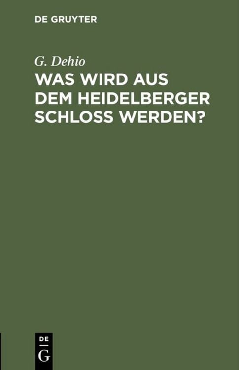 Produktbild: Was wird aus dem Heidelberger Schlo&szlig; werden?