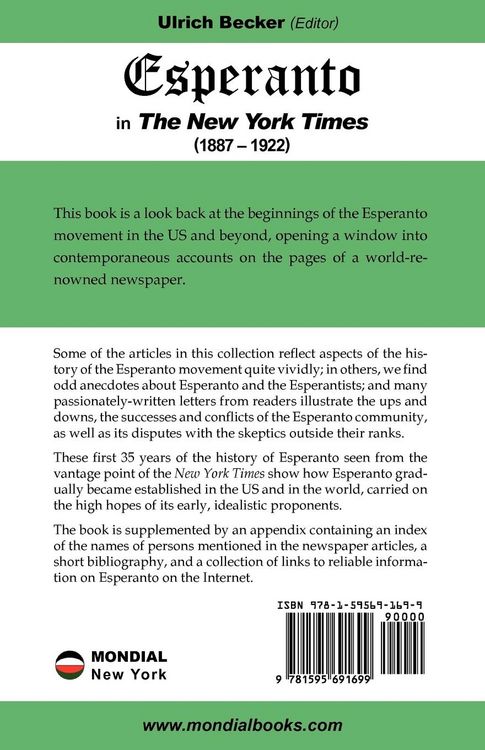 Produktbild: Esperanto in the New York Times (1887 - 1922)