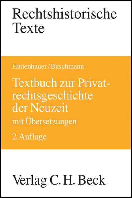 Produktbild: Textbuch zur Privatrechtsgeschichte der Neuzeit