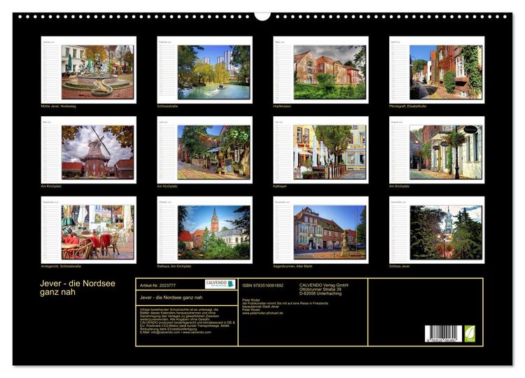Produktbild: Jever - die Nordsee ganz nah (Wandkalender 2026 DIN A2 quer), CALVENDO Monatskalender