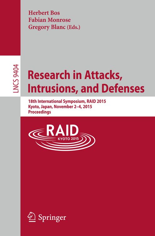 Produktbild: Research in Attacks, Intrusions, and Defenses
