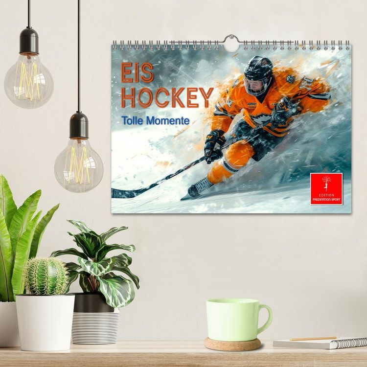 Produktbild: Eishockey - tolle Momente (Wandkalender 2026 DIN A4 quer), CALVENDO Monatskalender