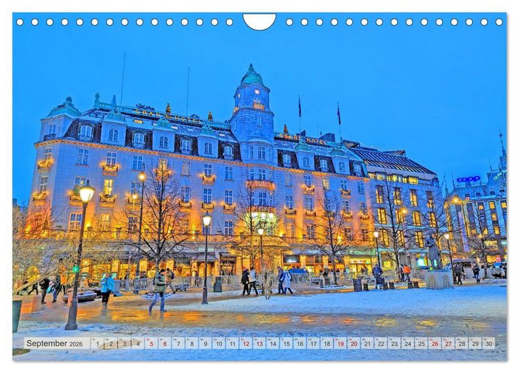 Produktbild: Winterliches Oslo (Wandkalender 2026 DIN A4 quer), CALVENDO Monatskalender