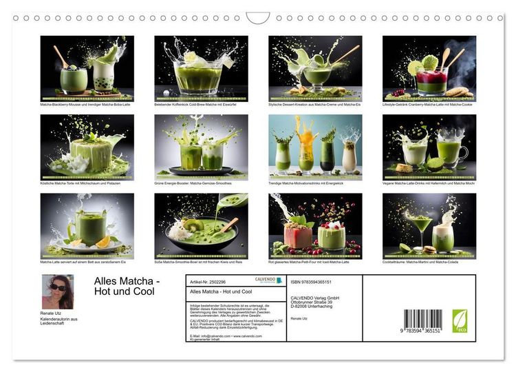 Produktbild: Alles Matcha - Hot und Cool (Wandkalender 2027 DIN A3 quer), CALVENDO Monatskalender