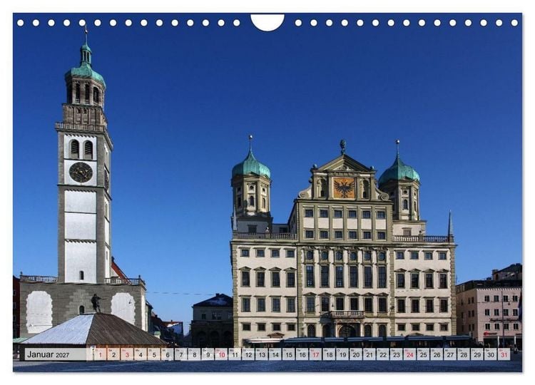 Produktbild: Augsburg - Bayerische Weltstadt mit Herz (Wandkalender 2027 DIN A4 quer), CALVENDO Monatskalender
