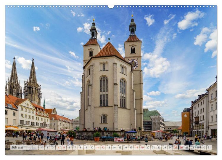Produktbild: Regensburg Stadtansichten (hochwertiger Premium Wandkalender 2026 DIN A2 quer), Kunstdruck in Hochglanz