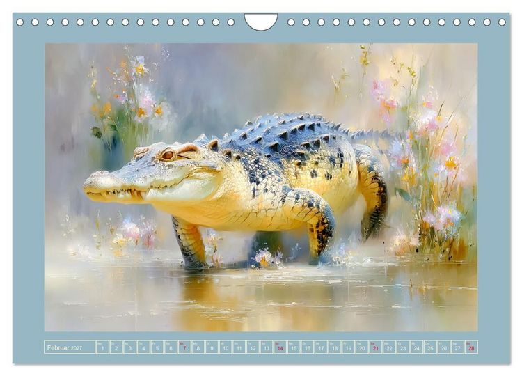 Produktbild: Krokodile. Stille Kraft irgendwo am Wasser (Wandkalender 2027 DIN A4 quer), CALVENDO Monatskalender
