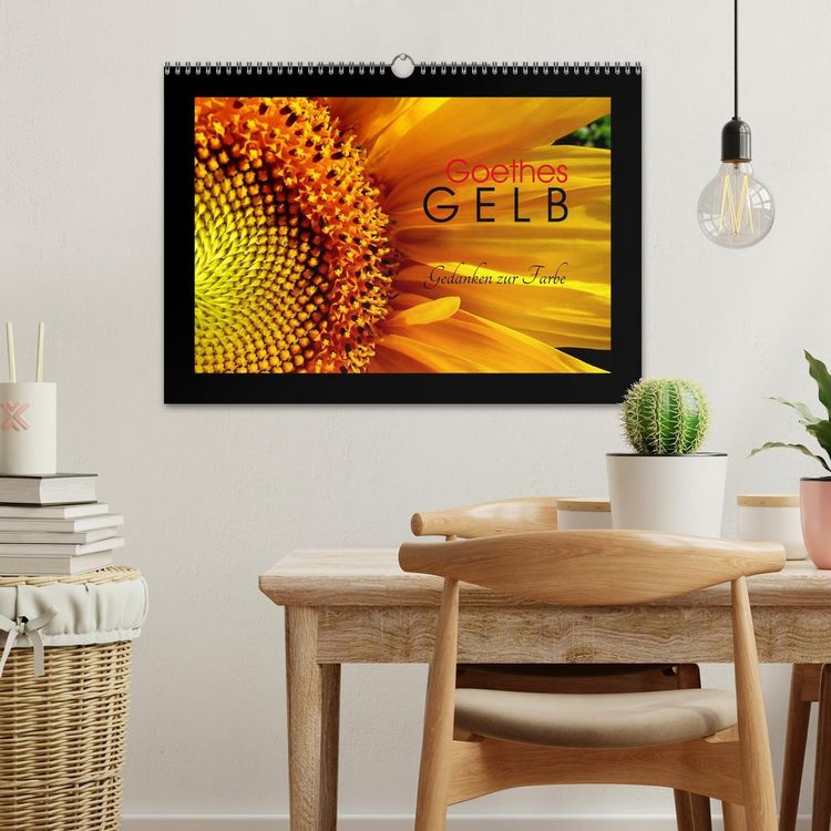 Produktbild: Goethes Gelb Gedanken zur Farbe (Wandkalender 2026 DIN A3 quer), CALVENDO Monatskalender