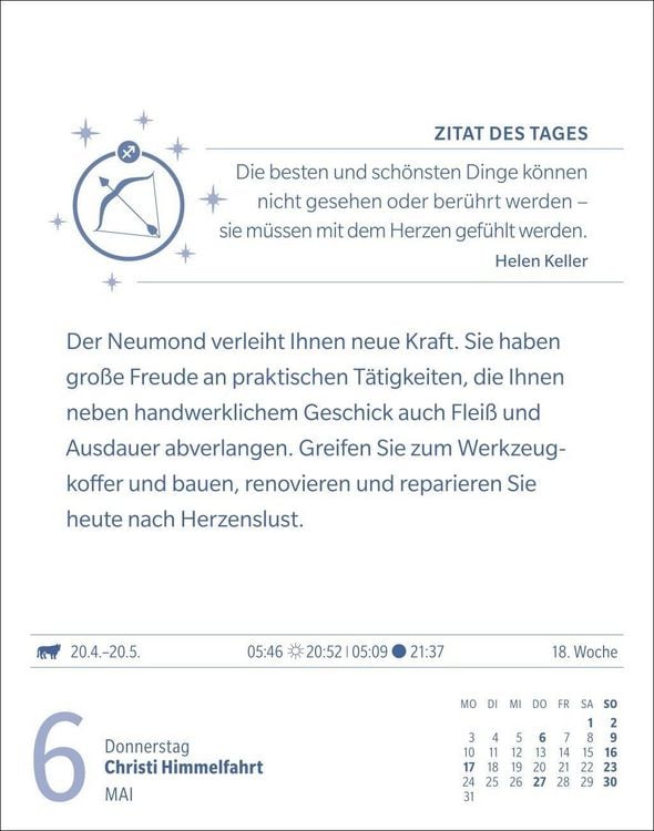 Produktbild: Sch&uuml;tze Sternzeichenkalender 2027 - Tagesabrei&szlig;kalender - Ihr Horoskop f&uuml;r jeden Tag
