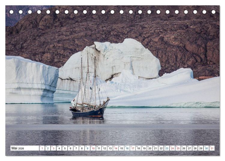 Produktbild: Scoresbysund - Sommer im gr&ouml;&szlig;ten und l&auml;ngsten Fjordsystem der Welt (Tischkalender 2026 DIN A5 quer), CALVENDO Monatskalender
